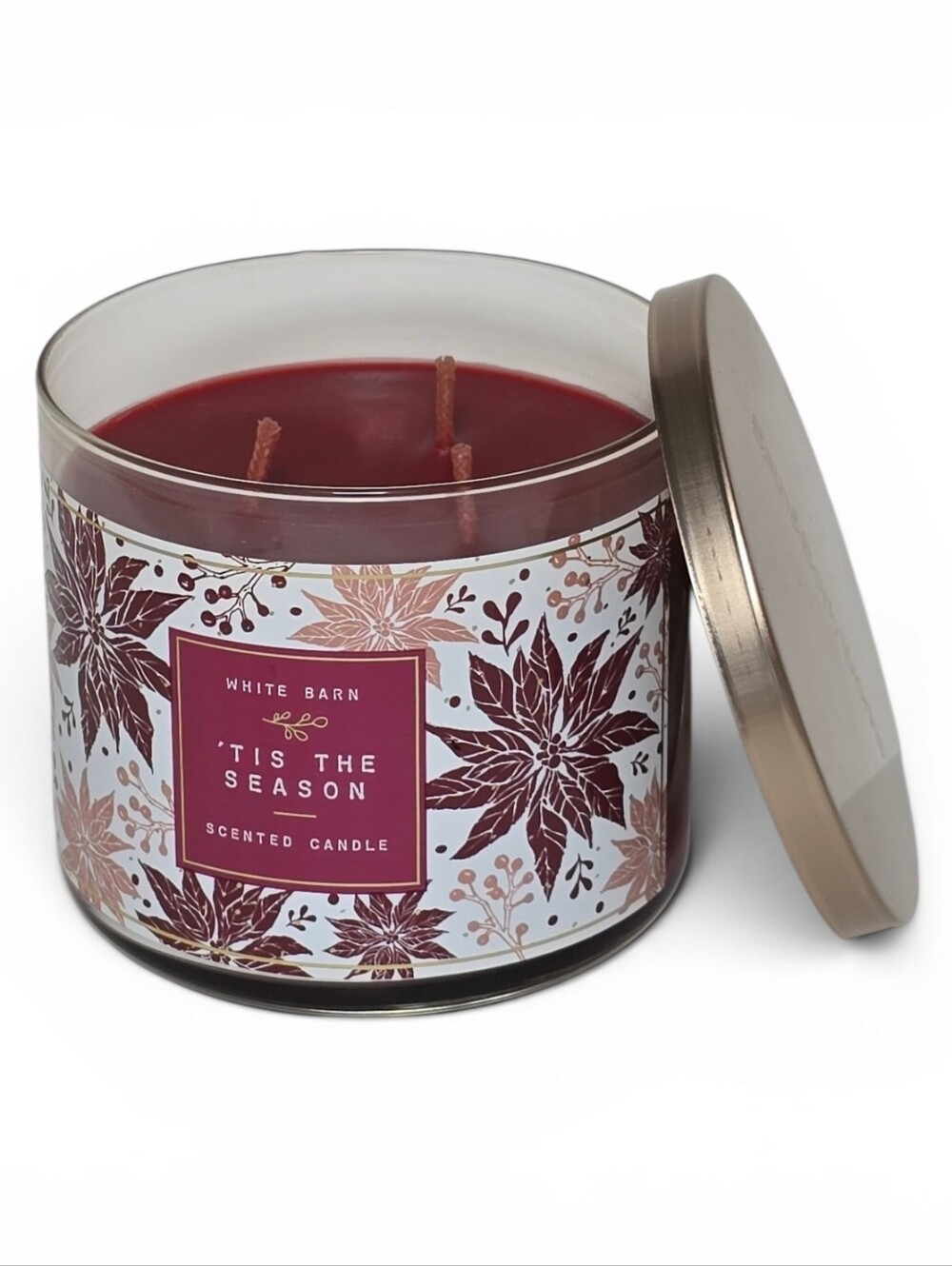Bath & Body Works White Barn 'Tis The Season 3 Wick Candle 14.5 Oz